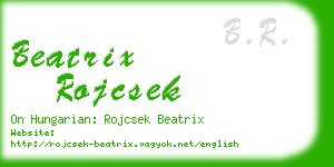 beatrix rojcsek business card